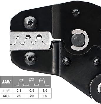 iCrimp SN-025 Dupont Crimper, O Crimp Tool, D-sub, Dupont Connector Wire Crimp Tool AWG 28-18(0.1-1mm2) for Harwin, Amphenol MINI-PV Connectors Molex KK 396 Micro Timer Connectors
