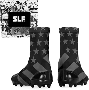 SLEEFS Spats/Football Cleat Covers [1 Pair - American Flag] - Laces Covers/Wraps for Football, Baseball, Soccer, and Field Hockey - Youth and Adult Sizes for Men, Boys and Girls