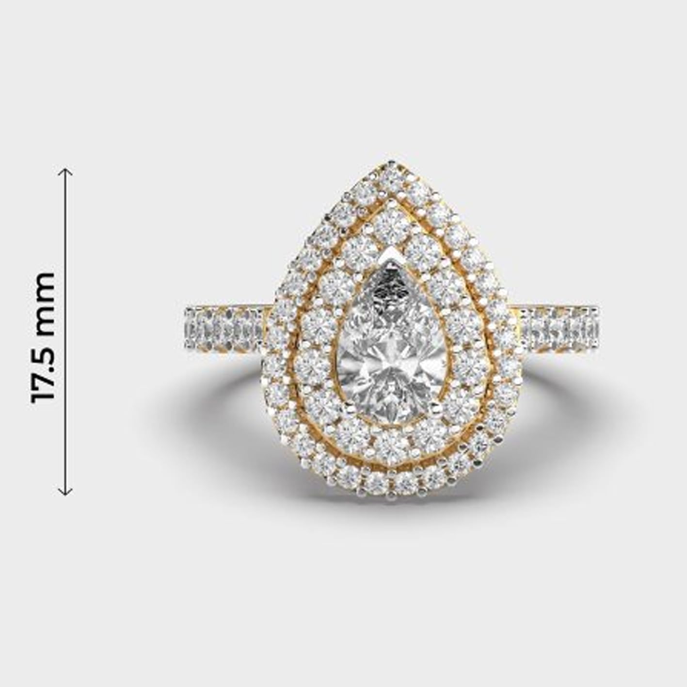 Anello dell'eternità in argento sterling 925 tempestato di fantasia | placcato oro | con moissanite, anelli di lusso multiforme fatti a mano per donna | LKJR_0092