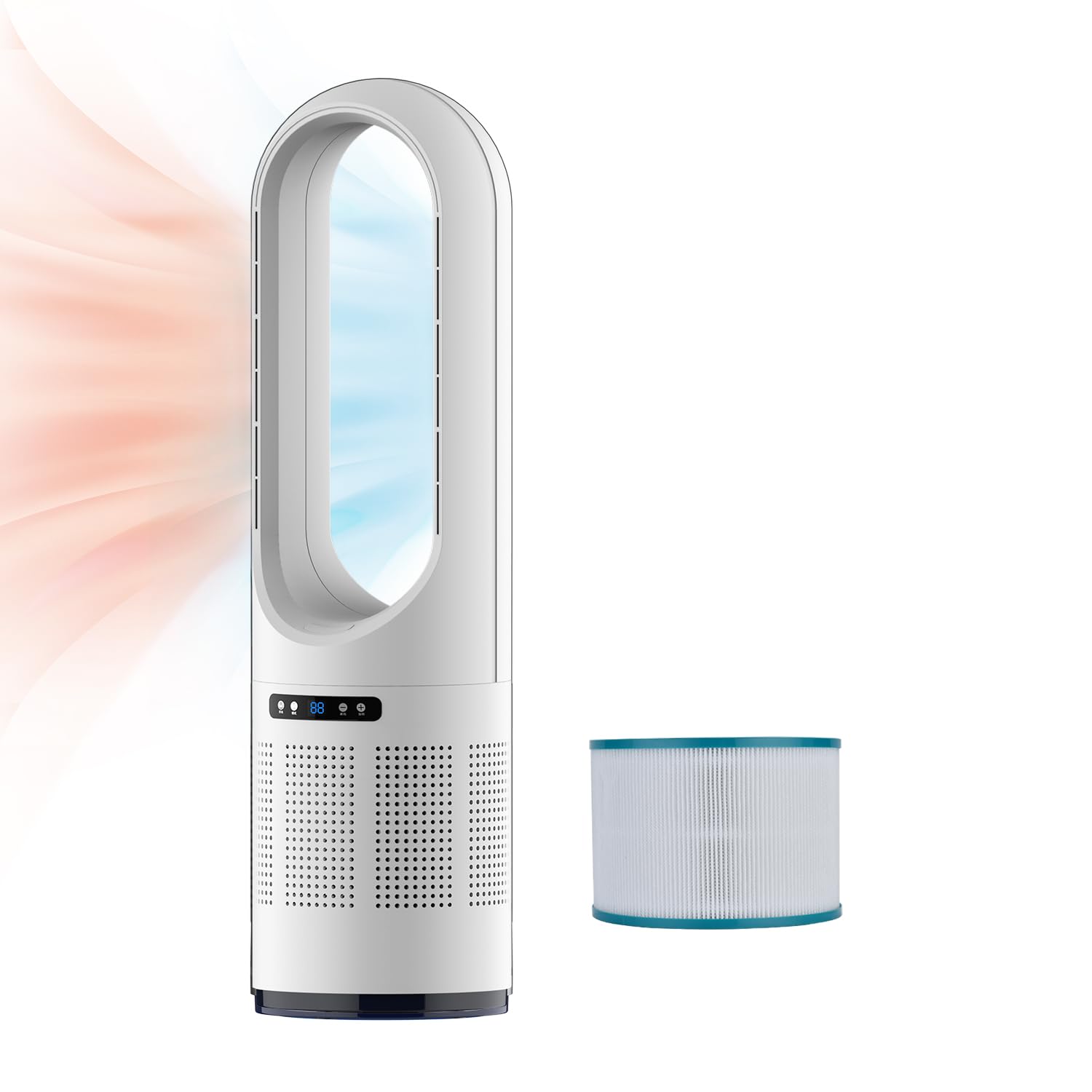 3 IN 1 Tower Fan 31 5Inch Cooling Heating Bladeless Fan with HEPA Filter 99 97 Heater Fan