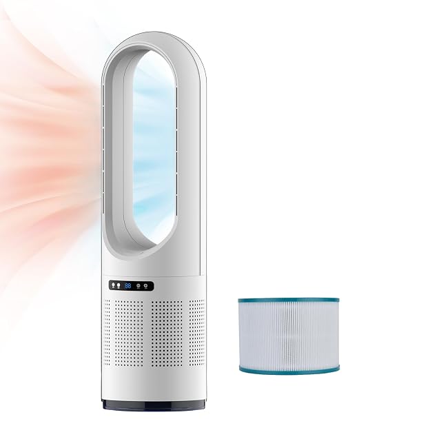 3 IN 1 Tower Fan 31 5Inch Cooling Heating Bladeless Fan with HEPA Filter 99 97 Heater Fan