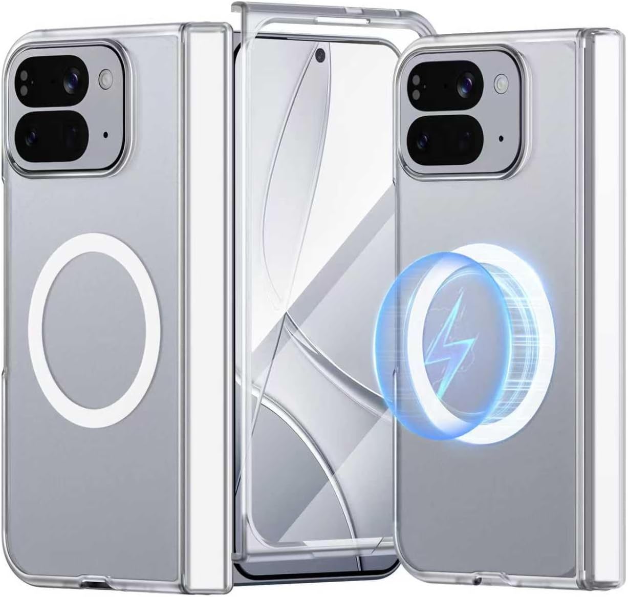 Magnetic Compatible with Google Pixel 10 Pro Fold Case Mobile Phone Case,Full Protection Case Ultra Thin, Scratch-Resistant, Transparent, Shockproof Mobile Phone Case for Pixel 10 Pro Fold(Clear)