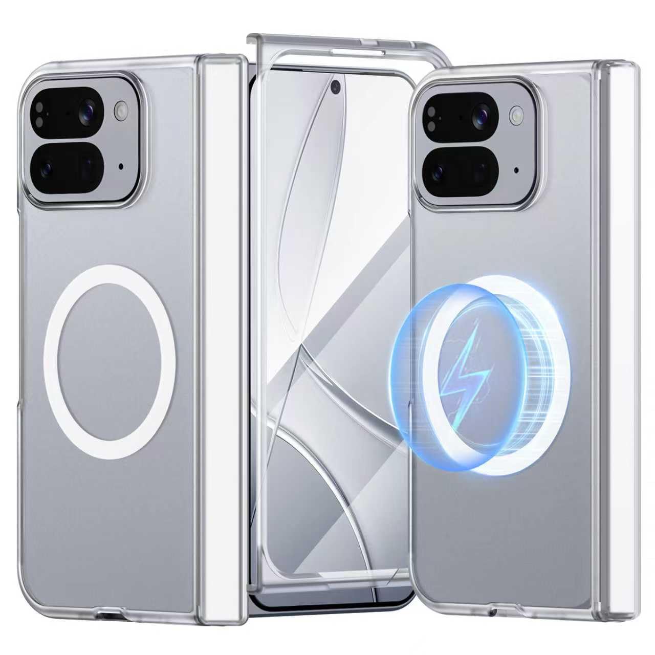 Étui magnétique Google Pixel 10 Pro Fold transparent et ultra fin avec protection complète - 8