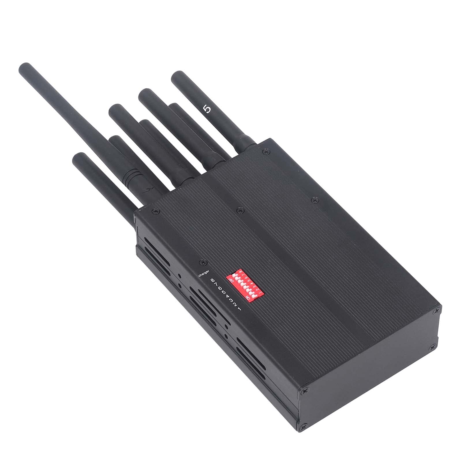 Anti-record Interceptor, Anodized Cooling Fan Anti-record Jammer 8 Channels 1200mW for Exam Room (EU Plug)