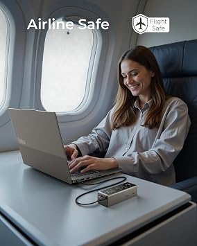 Lenovo Laptop Portable Power Bank, 20,000 mAh 3-Port USB-C 140W Digital Hybrid Charger, TFT Display, Travel Charging Station with 240W Cable for ThinkBook 14, MacBook, iPhone, Samsung Galaxy