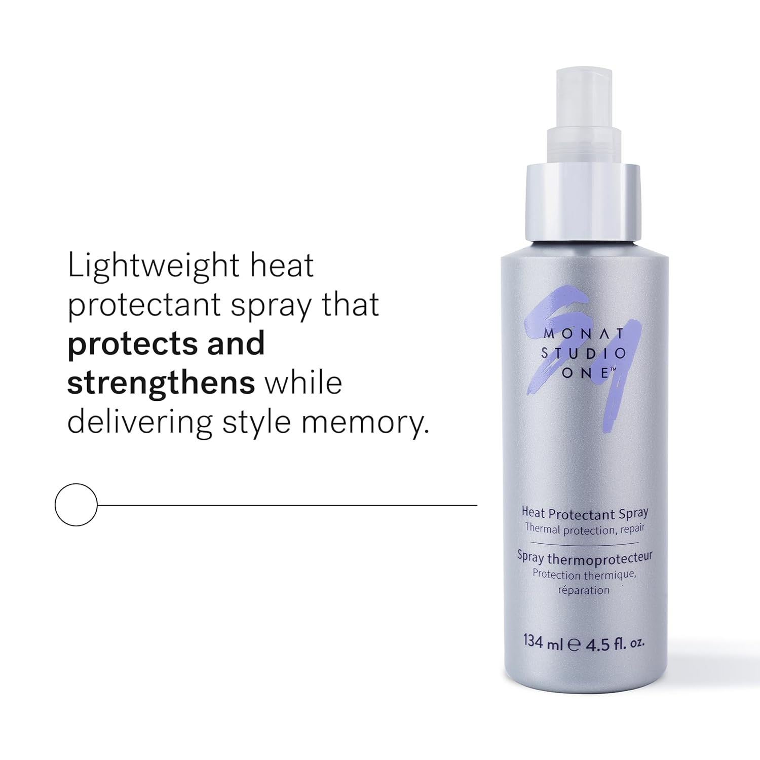 MONAT STUDIO ONE Heat Protectant Spray - 4.5 fl oz | Lightweight, Thermal Shield, Plant Protein & Algae Extract