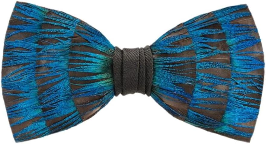 Brackish Feather Pre-tied Bow tie - Midnight (111-BRK)
