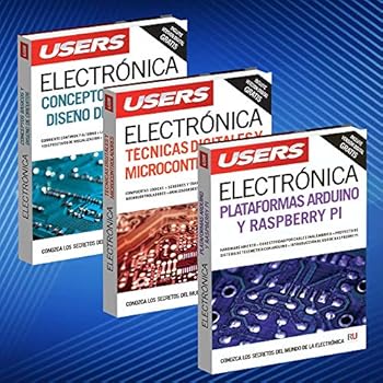 Paperback Pack de 3 Libros sobre ELECTRONICA: CONCEPTOS BASICOS y DISEÑO DE CIRCUITOS; TECNICAS DIGITALES y MICROCONTROLADORES; PLATAFORMA ARDUINO y RASPERRY PI (Spanish Edition) [Spanish] Book