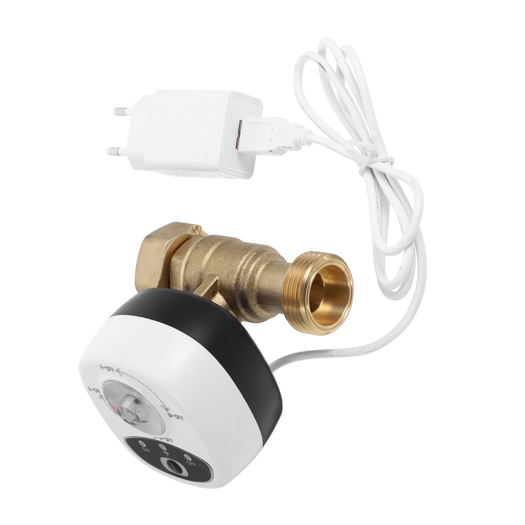 PACKOVE Válvula de Agua Inteligente Wifi Eficiencia de Ahorro de Agua con Temporizador y Alarma Material PC y Abs para Control de Riego Doméstico