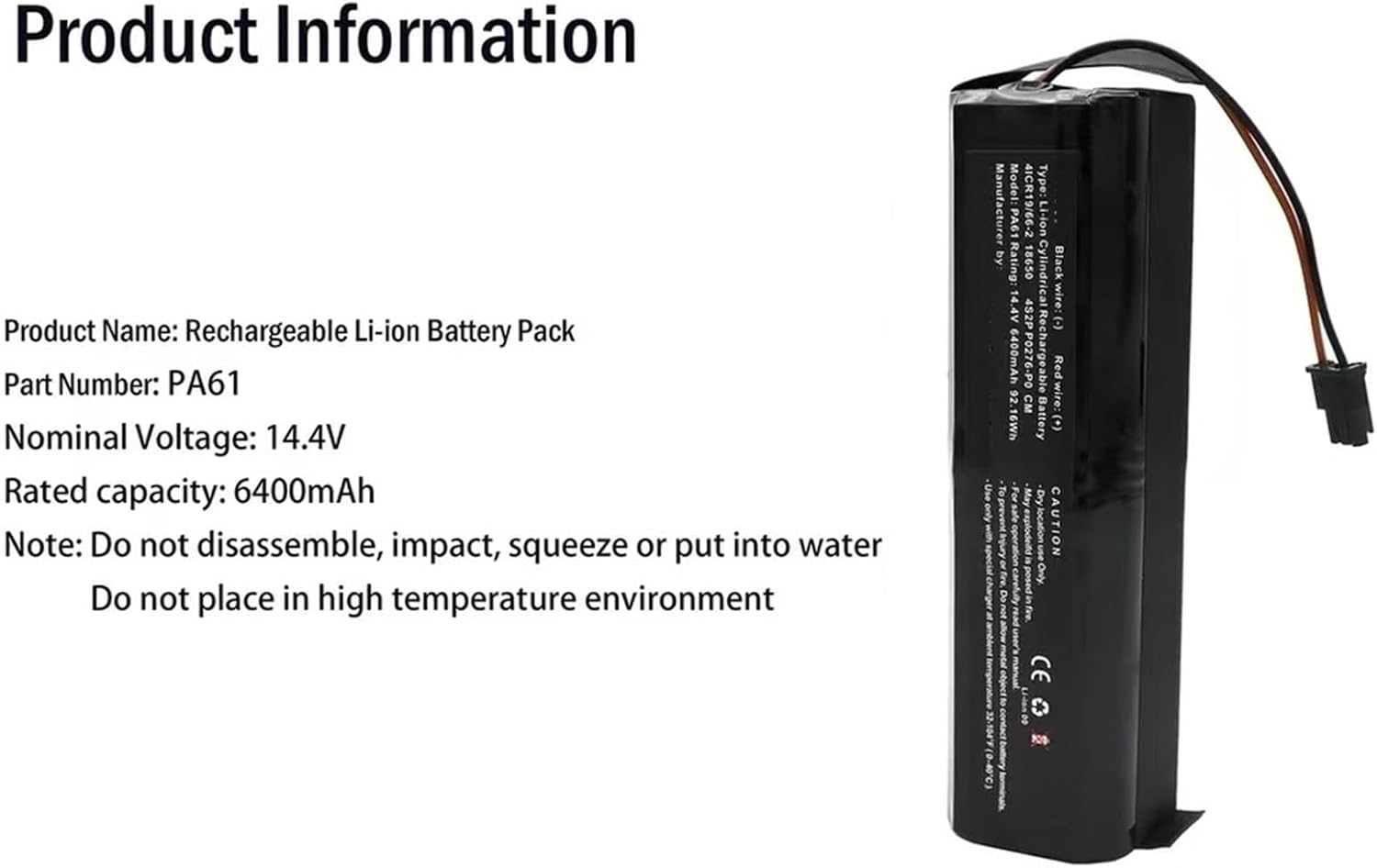 14.4V 5200mAh-9800mAh Replacement Battery，Compatible for Eufy RoboVac，for X8 Series Hybrid Robot Vacuum Cleaner Accessories Parts(5200mah)