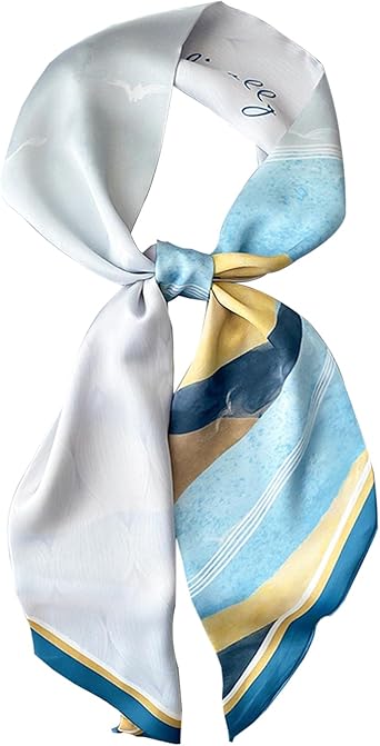 Dailyacc Silky Head Scarf For Women Lightweight Neck Tie Hair Fashion Scarves