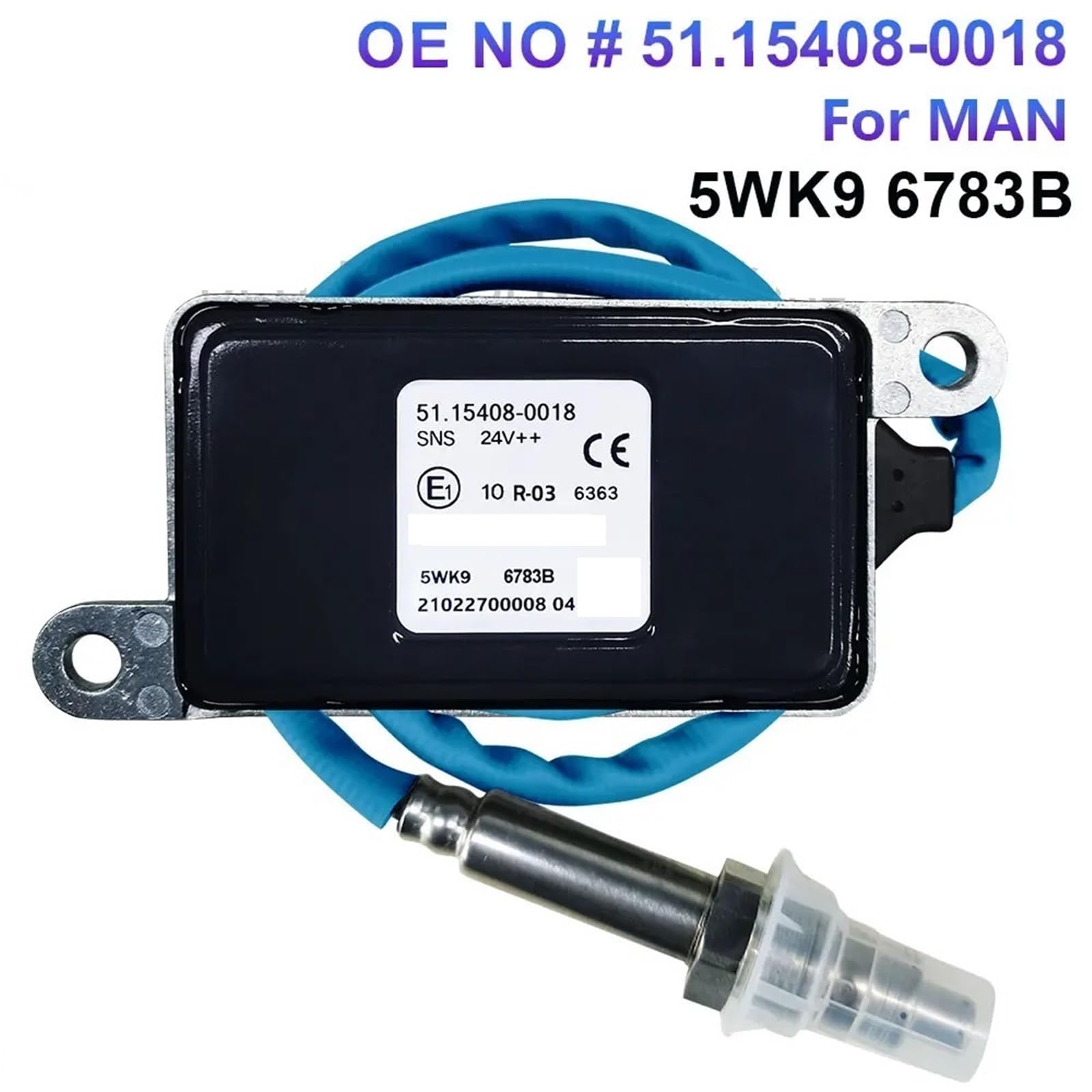 Adapter Pasuje Do Sondy NGK Chip Ciężarówek M-an Euro6 51154080018 5WK96783B 51.15408-0018 Samochód 24 V Czujnik Tlenu Nox Azotu Bezprzewodowy czujnik tlenku węgla
