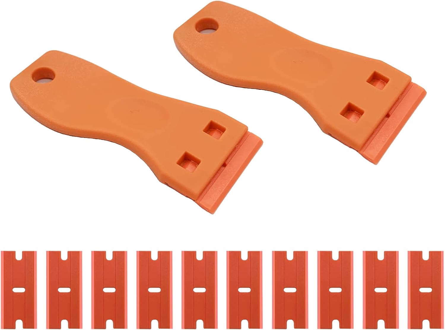 Plastic Razor Blade Scraper 2 PCS Sticker Scraper Tool and 20 PCS