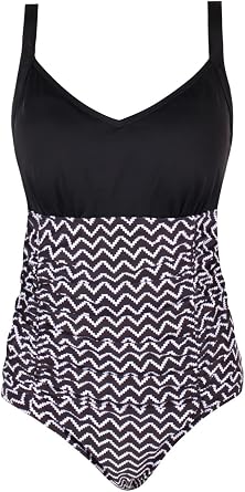 Womens Plus Size Swimsuit Ruched Tummy Control Bathing Suits One Piece Vintage Swimwear