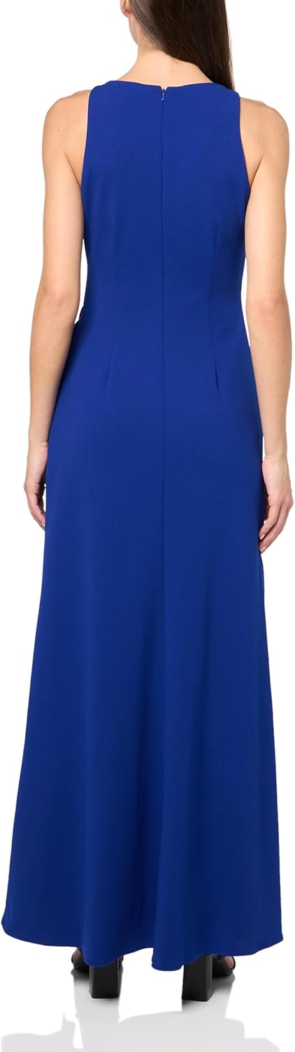 Alex Evenings Women's Long Cascade Ruffle Sleeveless Leg Slit, Mother of The Bride Dress, Elegant Party Gown