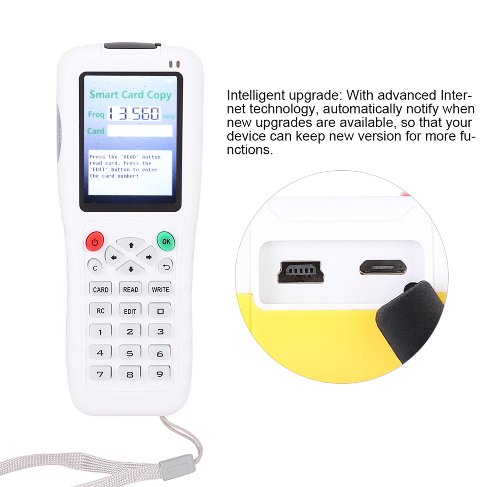 Duplicadora de lector de copiadora IC RFID de mano multifrecuencia para tarjetas ID IC