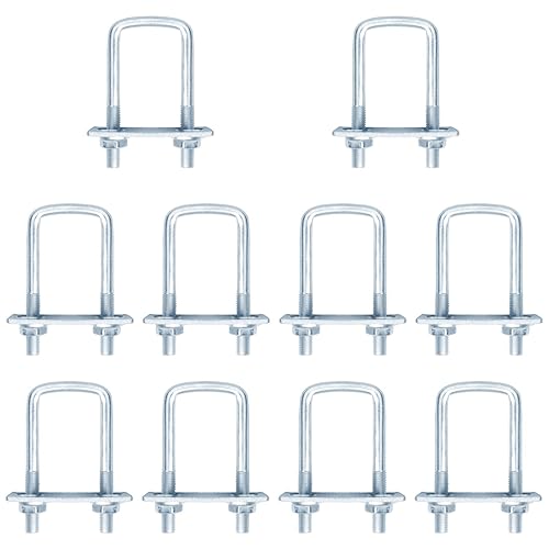 Miniatura 10 de Perno en U cuadrado para remolque, M8 x 3-1/4" x 4-5/8", acero galvanizado