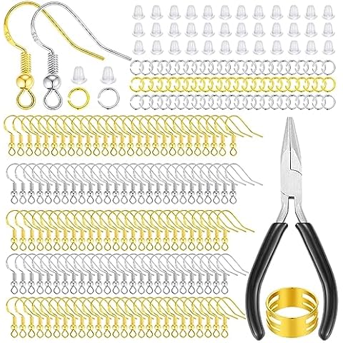 MAIBAOTA Earring Hooks for Jewelry Making, 602 Pcs Earring Making Supplies, 925 Silver and Gold Plated Earring Making Kit, Earring Findings, Jump Ring, Earring Back, DIY Jewelry Making Cover