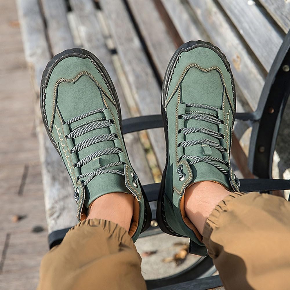 Botas ortopédicas cómodas de cuero para hombre hechas a mano