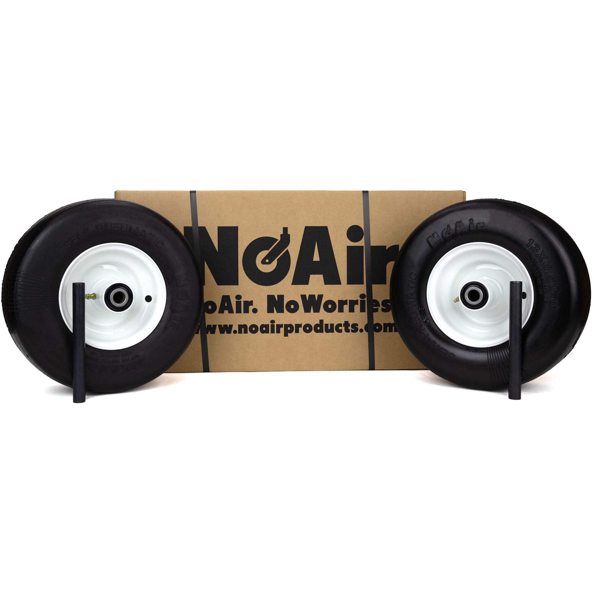 ラリマー Amazon.com: NoAir® (2) Flat Free Tire Assemblies 13x6.50-6 Fits