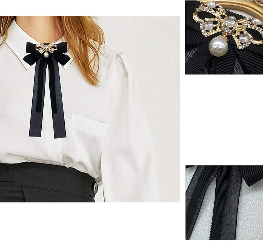 Broche De Cinta De Corbata De Lazo, Broche De Collar De Cuello De Damas