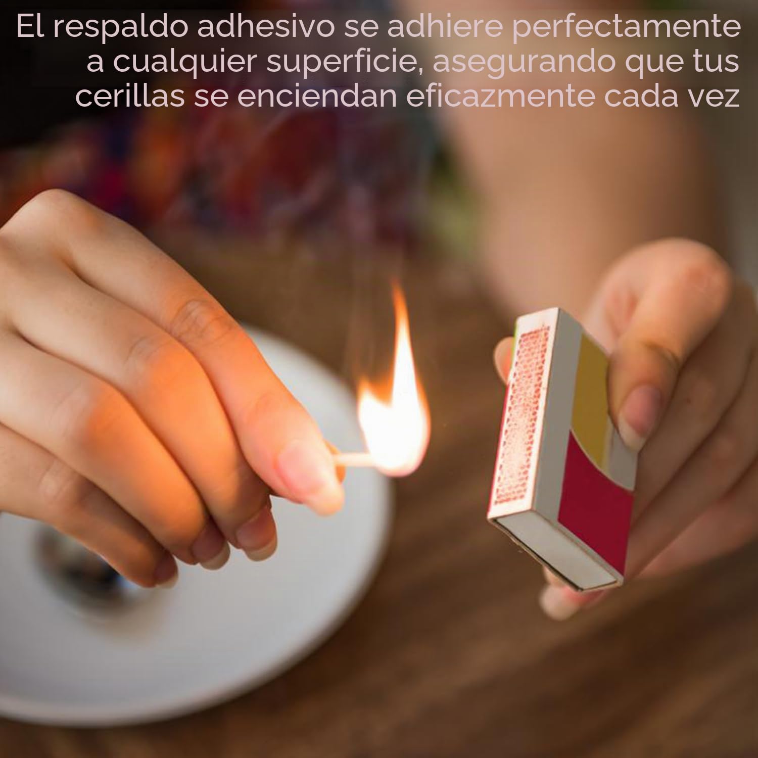 4 paños de fósforo abiertos (216 unidades), papel de cerillas portátil, paños autoadhesivos
