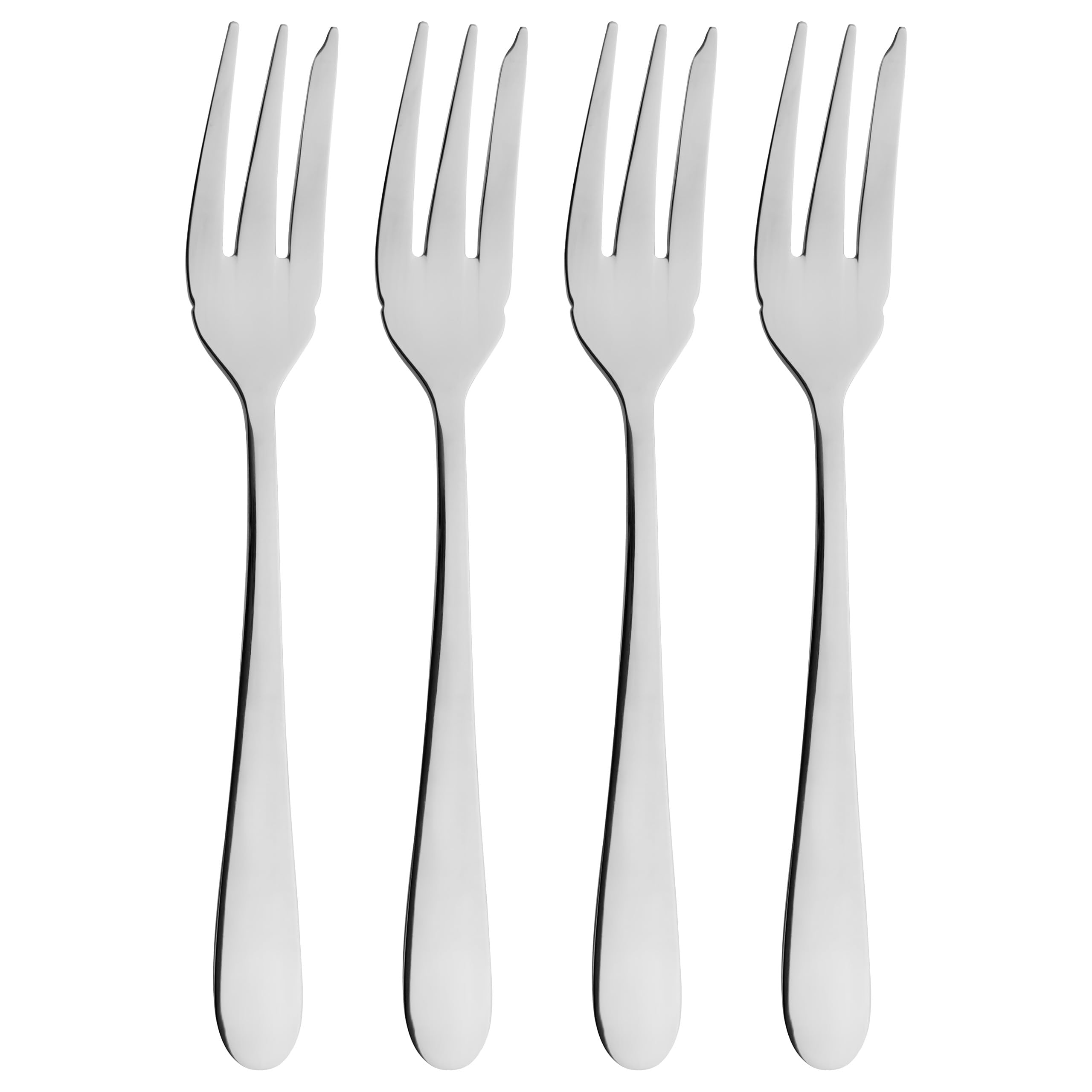 Grunwerg Windsor Carded 4-Piece Pastry Fork Set 4PAFWDR/C, 18/0 Stainless Steel, Red,Black