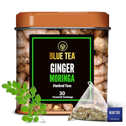 Miniatura 3 de BLUE TEA - Combo - Té de moringa de jengibre (30 bolsas de té) + té de flor de guisante mariposa (10 bolsas de té) - Té de hierbas - Sin gluten -