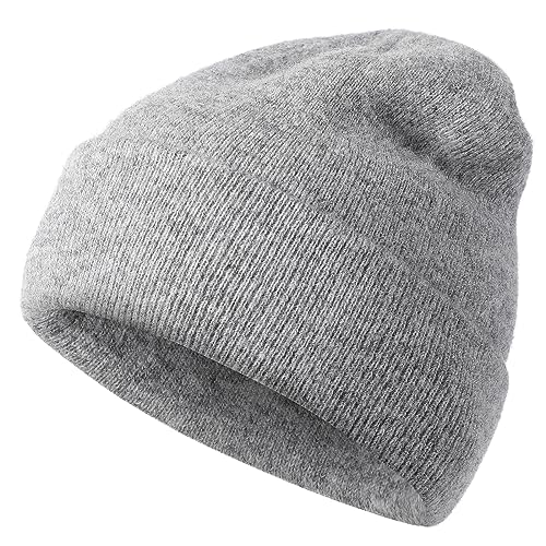 Bonnet de ski chaud en tricot uni Achiou pour homme et femme