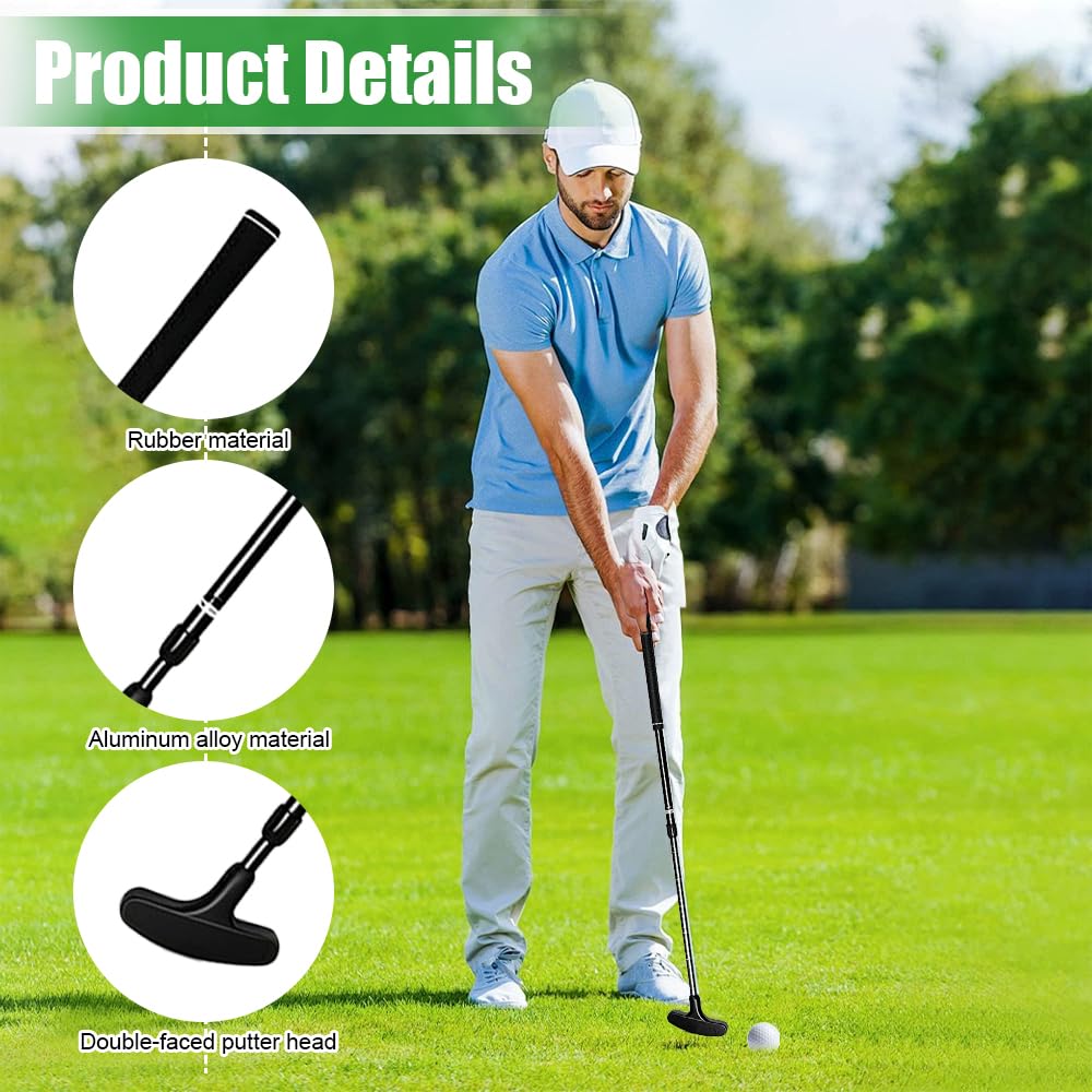 Putter de golf ajustable ambidiestro para zurdos y diestros, mini golf para hogar, exterior e interior