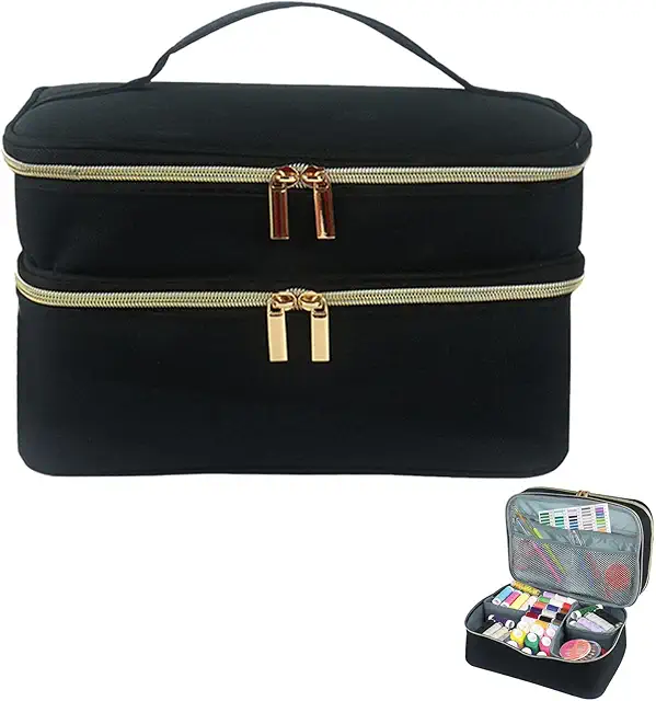 Sac de Rangement Double Couche pour Kit de Couture - Boîte Accessoires