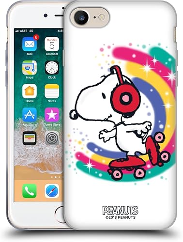 Vista 217 de Head Case Designs Funda de gel suave con licencia oficial de Peanuts I Love Pattern Snoopy Boardwalk Airbrush compatible con Apple iPhone 15
