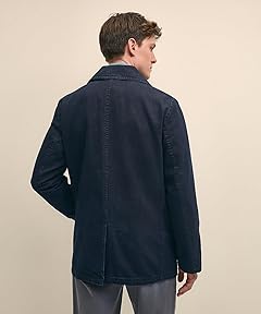 Cotton Canvas Peacoat: Indigo 100219490