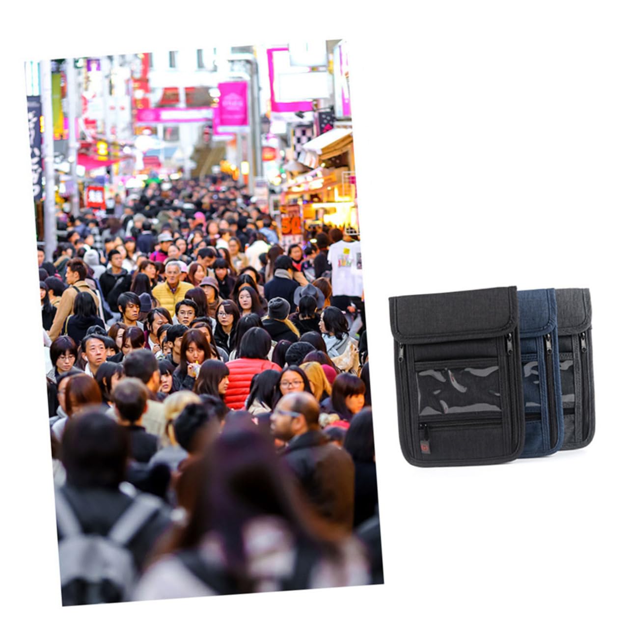 SHERCHPRY 3stücke Reisehalsbeutel Für Pass Und Smartphone Wasserdichter -Schutz Mit Mehreren Fächern Für Und Veranstaltungen Unisex Schwarz