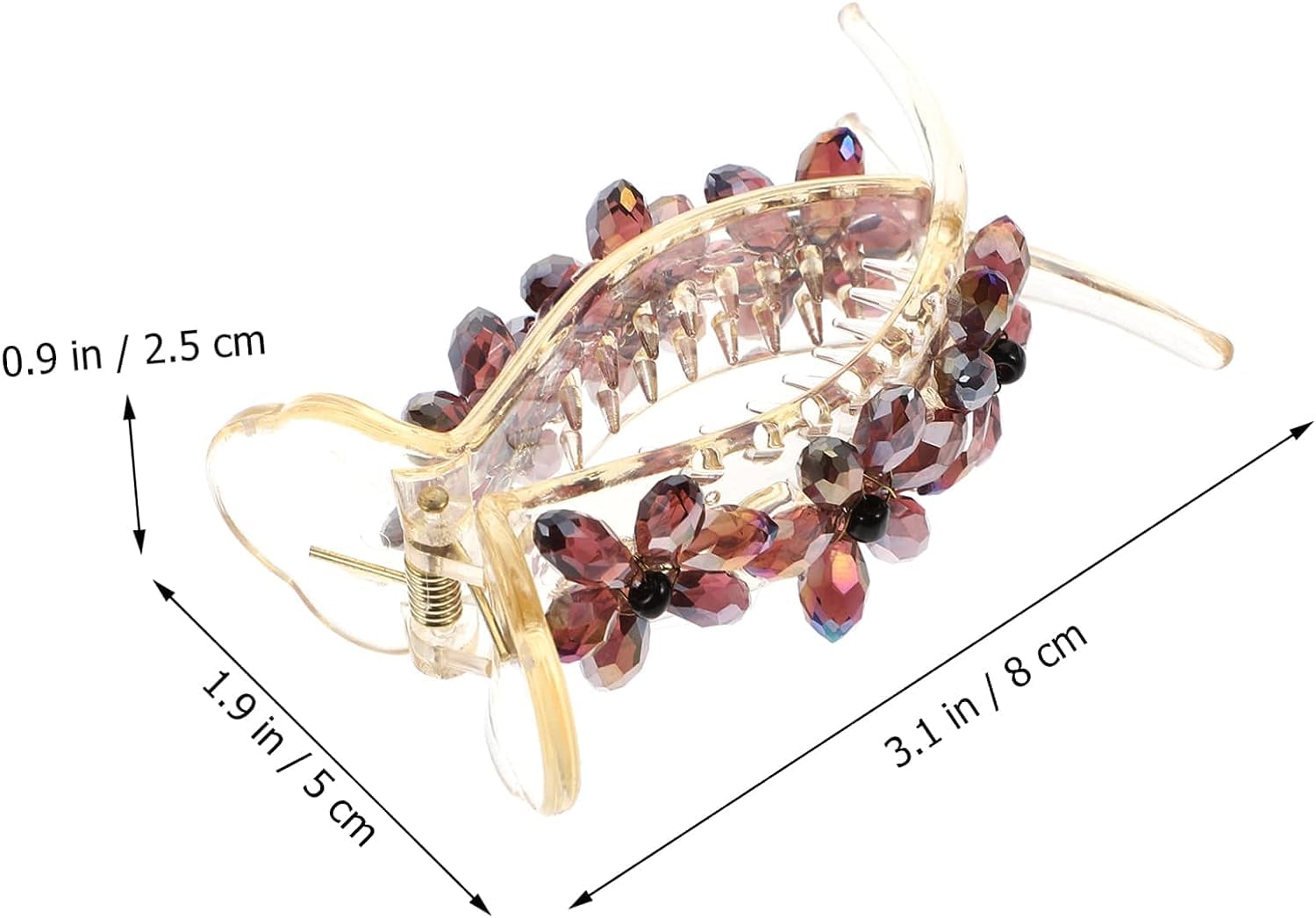 4 Stück Haarspangen für französische Haare, Haarspangen mit Diamant, mittlere Größe, Haarnadel für Damen, Retro-Haarspangen für große Krallen, Haarspangen für mittlere Haare, Fermagl