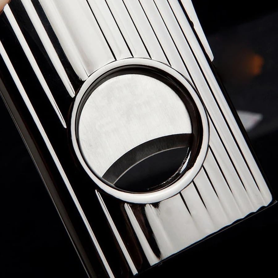 Flame Lover Cuba Cigar Cutter Guillotine Puncher Scissors Knife Stainless Steel Sharp Blades for Men Smoking Accessories Black