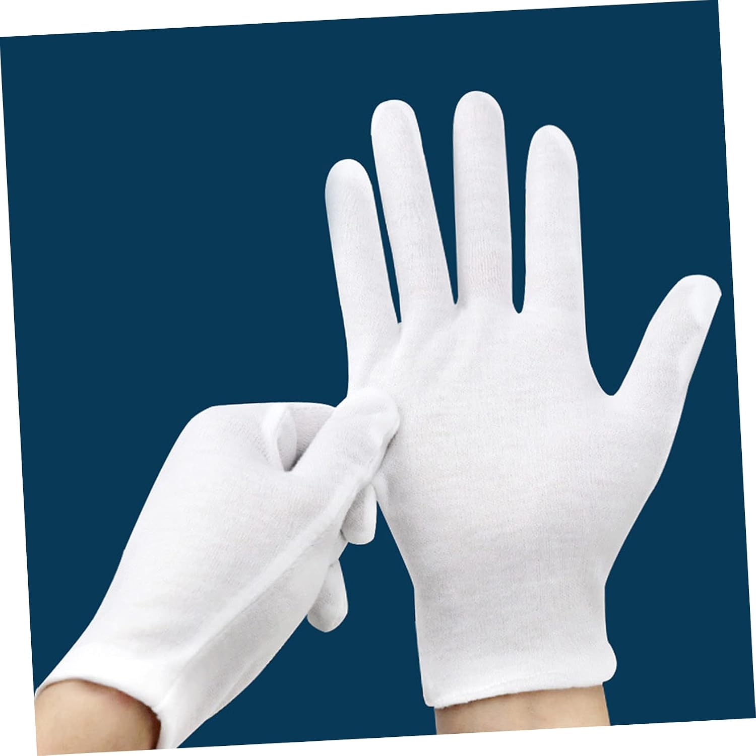 15 Pairs Cotton Moisturizing Gloves for Dry Hands 21CM Length L Size Relief for Men and Women Overnight Hydration Treatment
