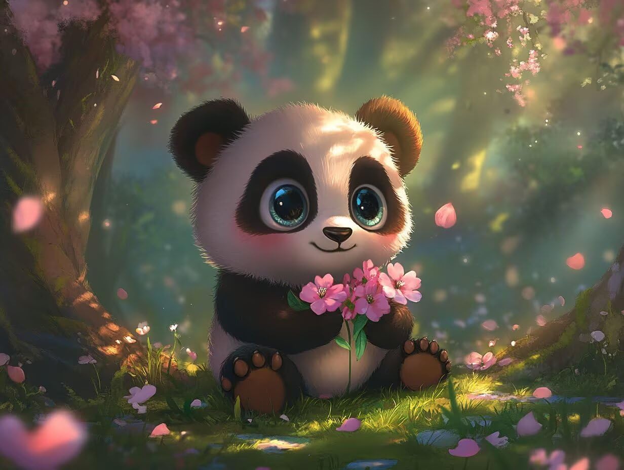 Diamentowy obraz, panda, obraz do malowania diamentami, zestaw do samodzielnego wykonania, dla dorosłych, mozaika 5D, zestaw do haftowania, dekoracja ścienna, prezent dla kobiet, 70 x 90 cm, u-424