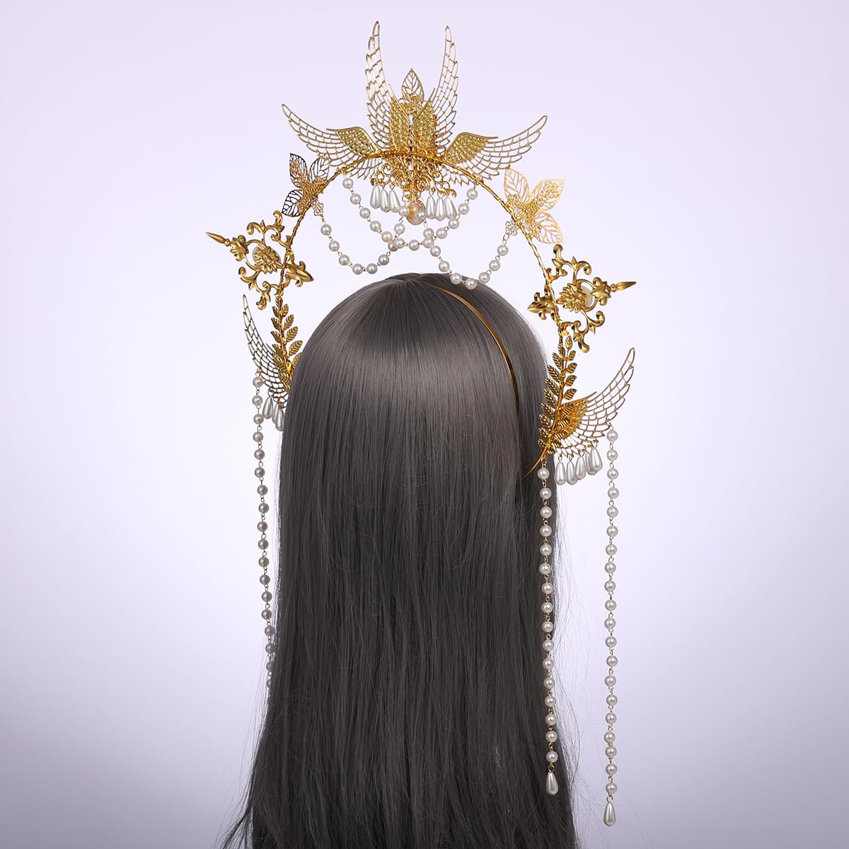 BLESSUME Halo Göttin Stirnband Damen Fasching Kostüm Accessoires