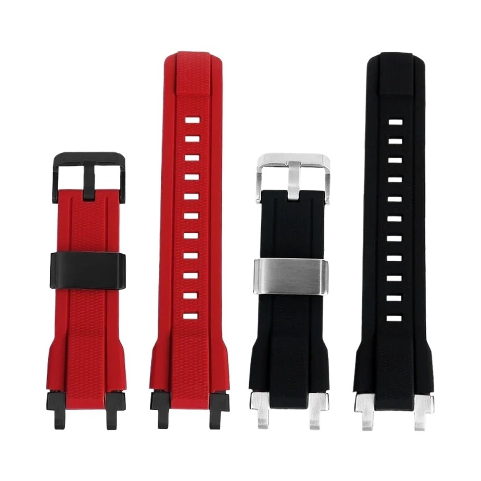 Compatible con el reloj Casio MTG-B1000 Serie G1000 Correa de caucho de resina modificada Correa de reloj Linker de acero sólido de silicona Negro Azul Rojo