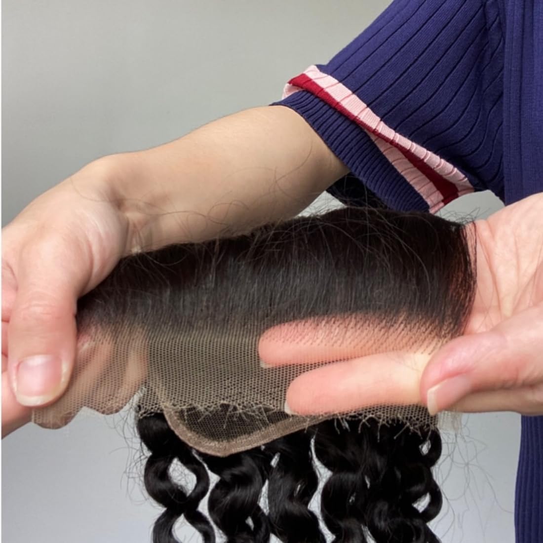 6x6 HD Lace Closure Loose Deep Wave Human Hair 18 Inch - 0.10mm Ultra-thin Invisible Skinlike Real HD Lace 6x6 Closure, 100% Pre Plucked Brazilian Raw Virgin Hair Skinlike HD Lace Closure Wet and Wavy