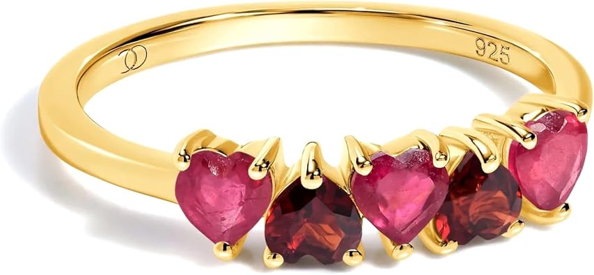 Moon Magic Moonstone, Ruby Garnet, Rose Quartz, Obsidian Labradorite Ring