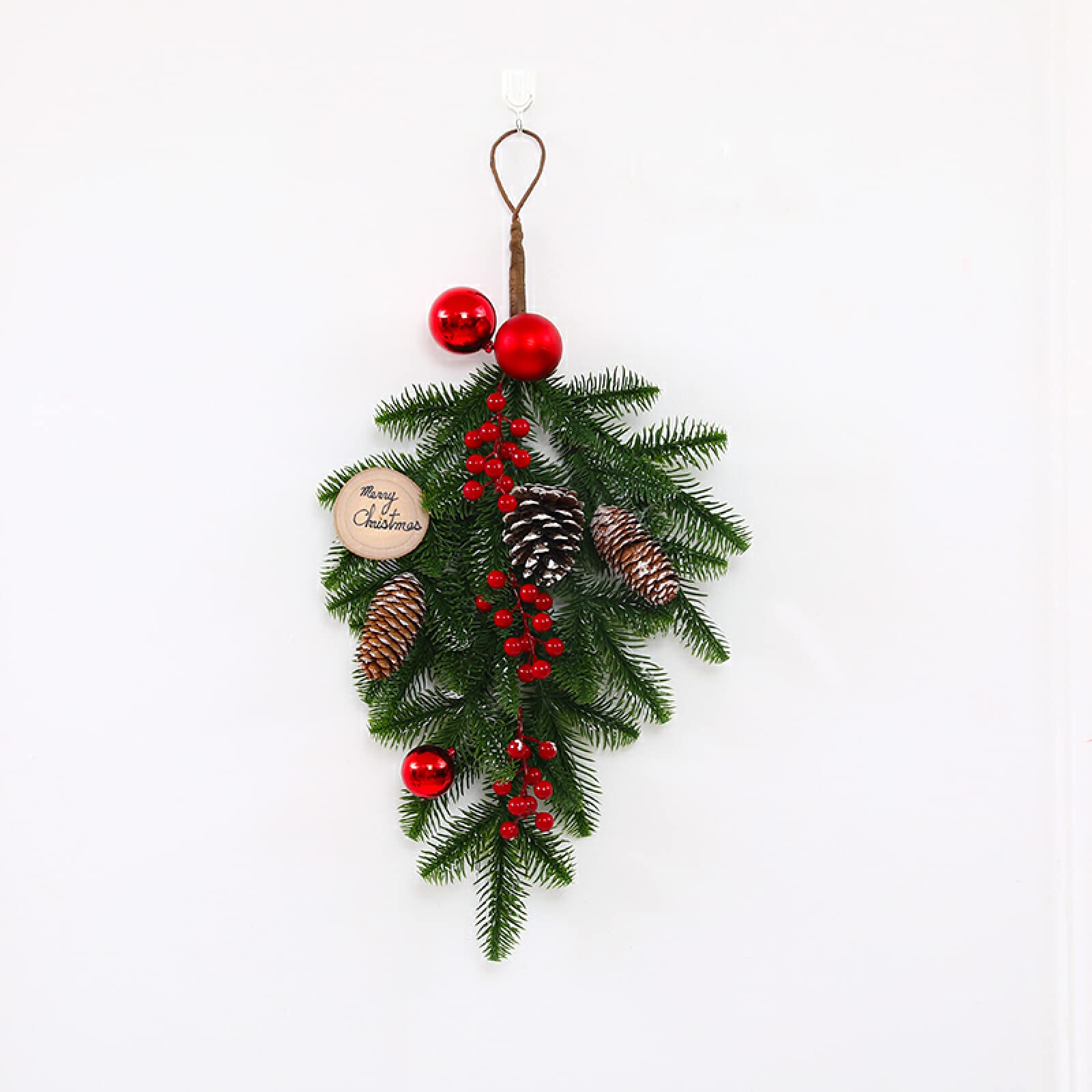 Guirlande de Noël en rotin PE sans entretien pour fenêtre