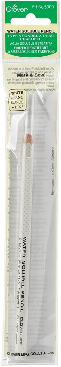 Clover Needlecrafts Water Soluble Pencil White 5000 (3-Pack)3