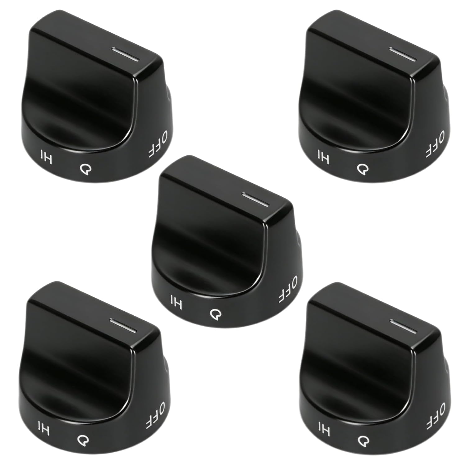 Sieri W11159631 Knobs for Whirlpool WFG525S0HB0 WFG525S0HB1 WFG525S0JB0 WFG525S0JB1 WFG525S0JB2 WFG550S0HB0 WFG550S0HB1 WFG550S0HB2 WFG550S0LB0 WFG550S0LB1 Gas Stove,Check Fig 2 to Confirm 1/2D Shaft