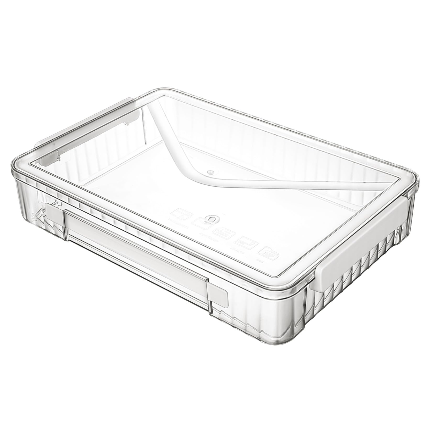 LALAFINA Scatola Di Archiviazione Trasparente Per Documenti Organizer Versatile Con Maniglia Adatta Per Ufficio Casa e Scuola Perfetta Per Certificati e Foto