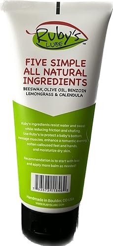 Miniatura 2 de Ruby's Lube Bálsamo antirozaduras  Totalmente natural, hecho a mano en Boulder, CO  Resistente al sudor y al agua  Ayuda a prevenir rozaduras e