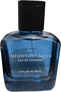 Tru Fragrance Midnight Aqua Eau De Cologne For Men 3.4 fl oz / 100 ml Notes Lemon Zest, Sage, White MUSK UNBOXED