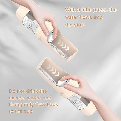 Miniatura 5 de Botella de agua portátil para perros, agua de viaje plegable con recipiente para alimentos, a prueba de fugas y botella de agua ligera para perros,