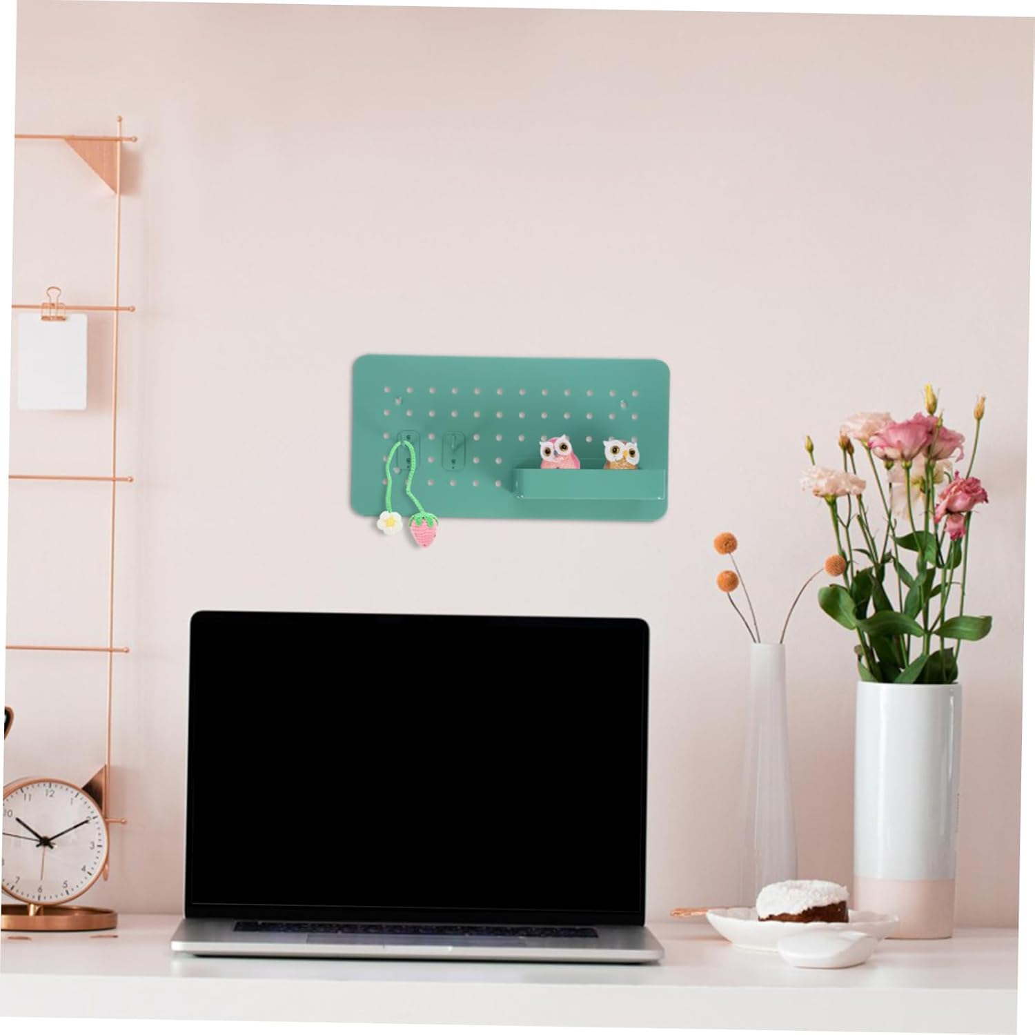 Veemoon Heavy Duty Storage Rack Box Wall Mounted Pegboard Organizer Office Wall Display Organizer Home Office Storage